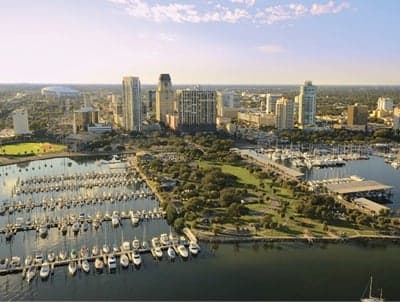 The St. Petersburg Municipal Marina is a great place to spend the area's 361 sunny days a year.