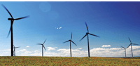 Kansas is know for its ample farmland, which now includes wind farms such as this one near Ellsworth.