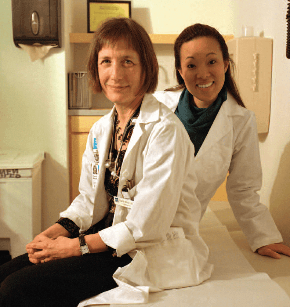 Diane Meier, MD, the director of CAPC and the Hertzberg Palliative Care Institute at Mount Sinai School of Medicine in New York City, left, and Jennifer Shin, MD, currently completing a one-year fellowship in palliative medicine at Mount Sinai School of Medicine. Both find satisfaction in fulfilling terminally ill patients' needs that, until recently, were not fully addressed.