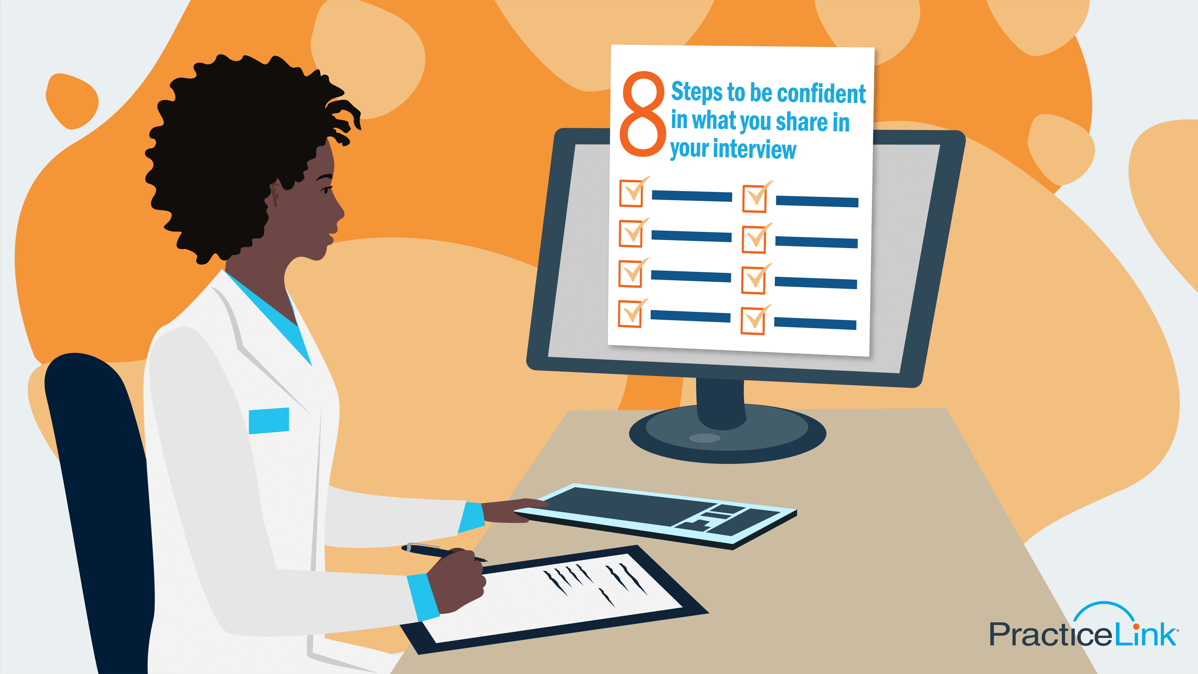 physician looking at a list of 8 ways to strike a balance between transparency and professionalism