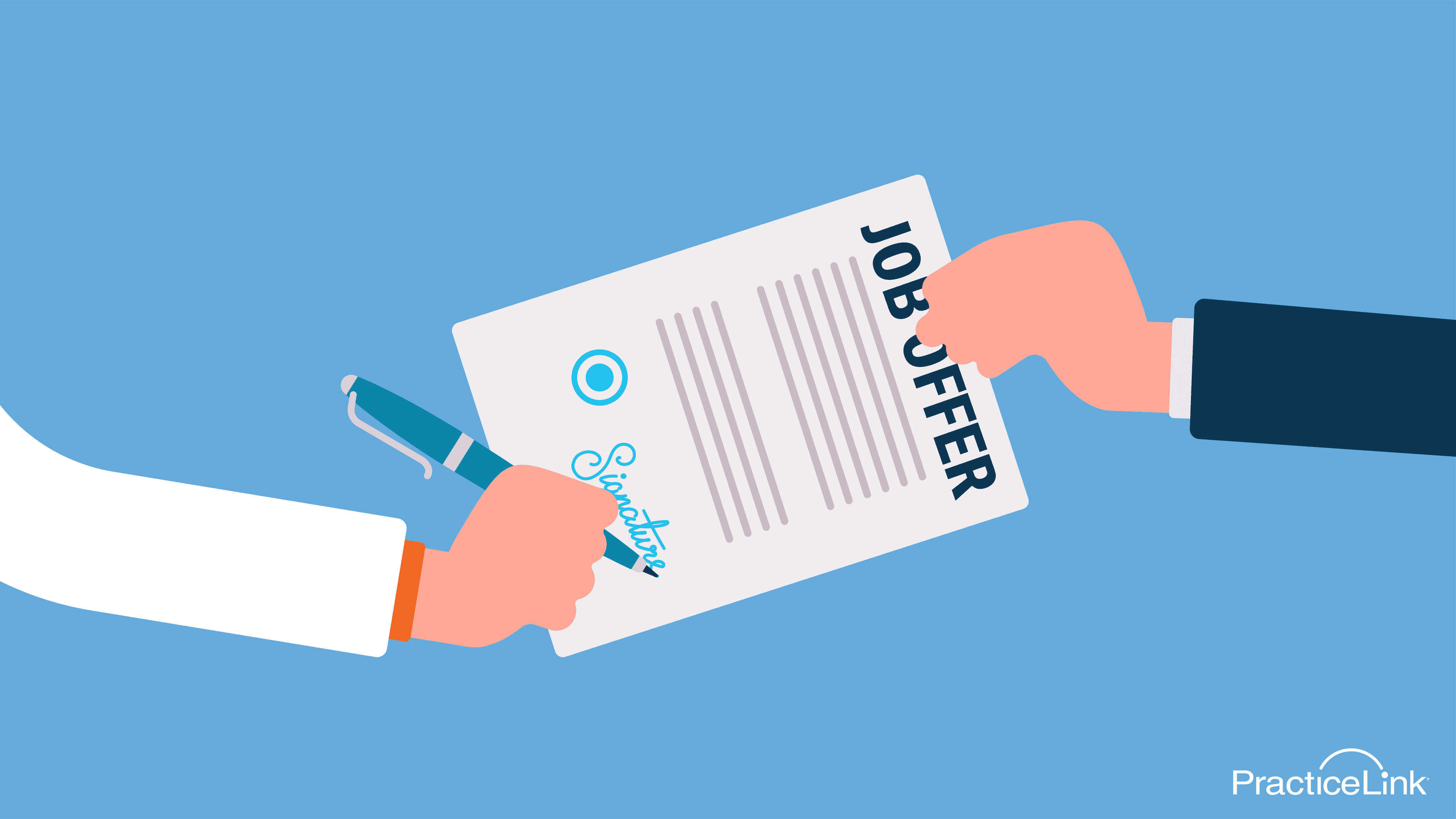 Physician signing a job offer, moving onto what to do after a signed offer