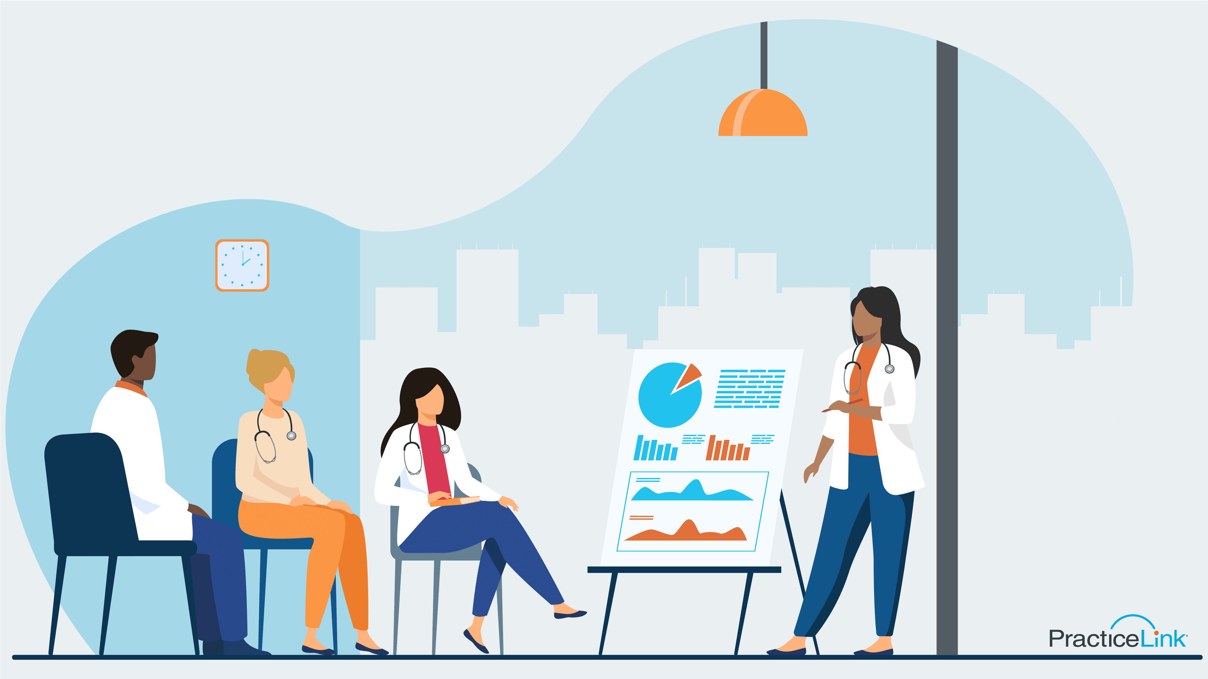 a physician mentor teaching and working with other physicians