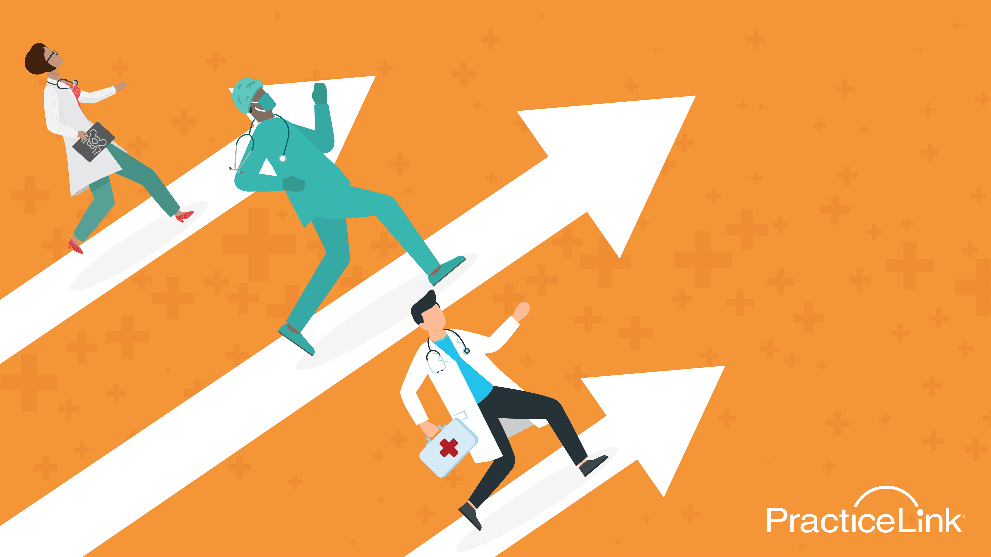 Animated image of physicians and physician demand.