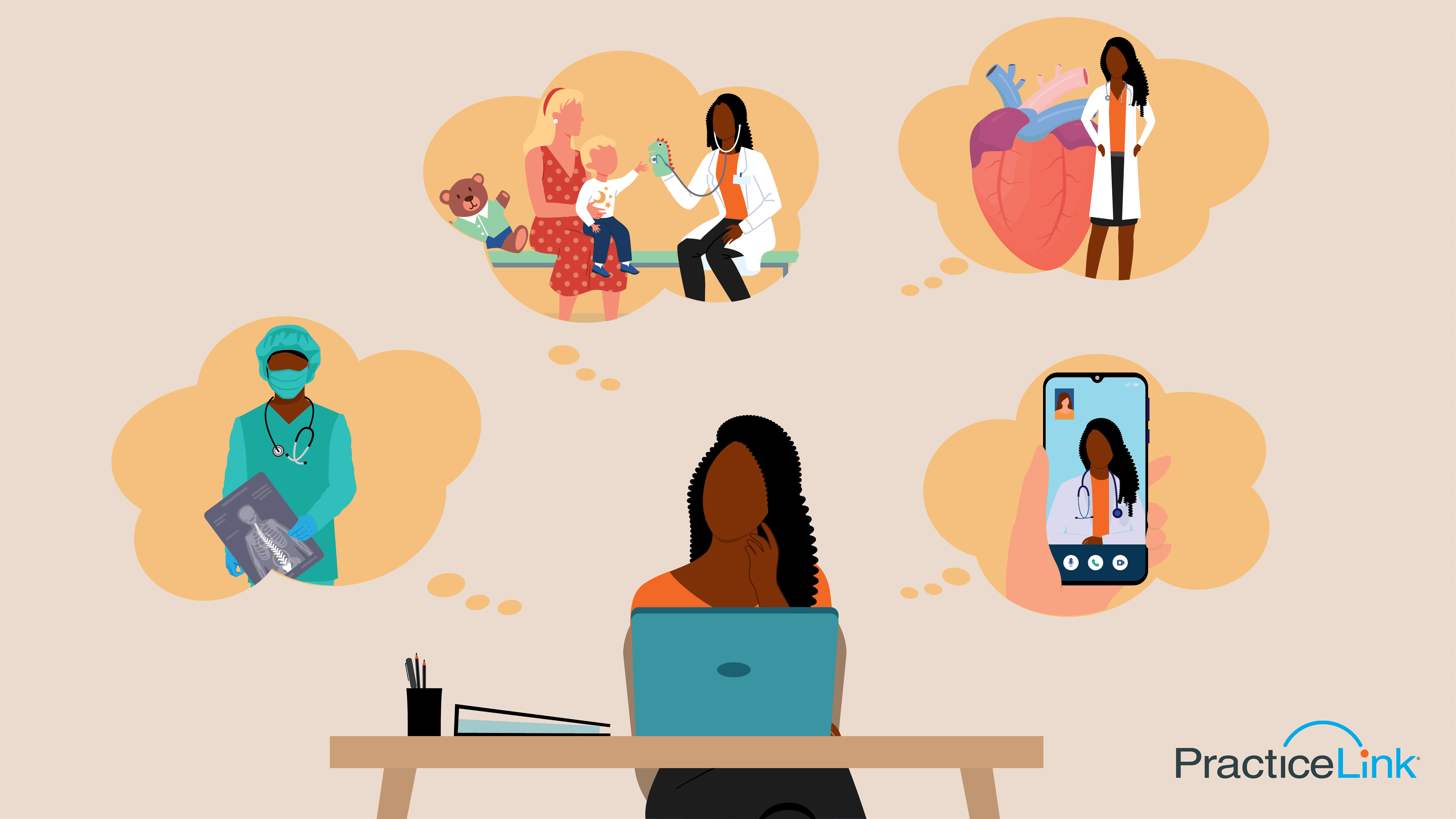 Animated image of physician pondering what is the highest paid doctor subspecialty.