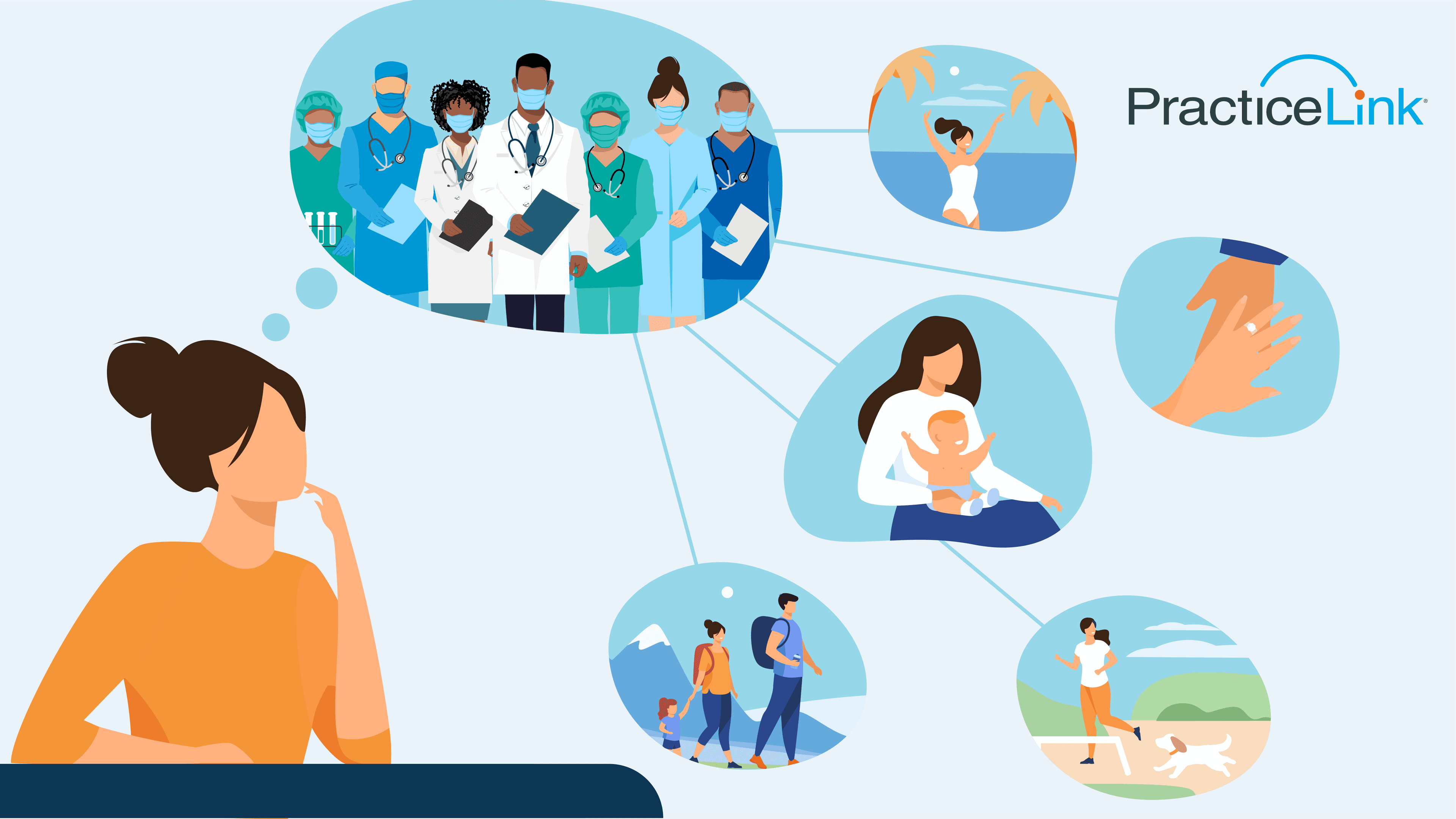 Animated image of doctors asking what medical specialty has the best work-life balance.