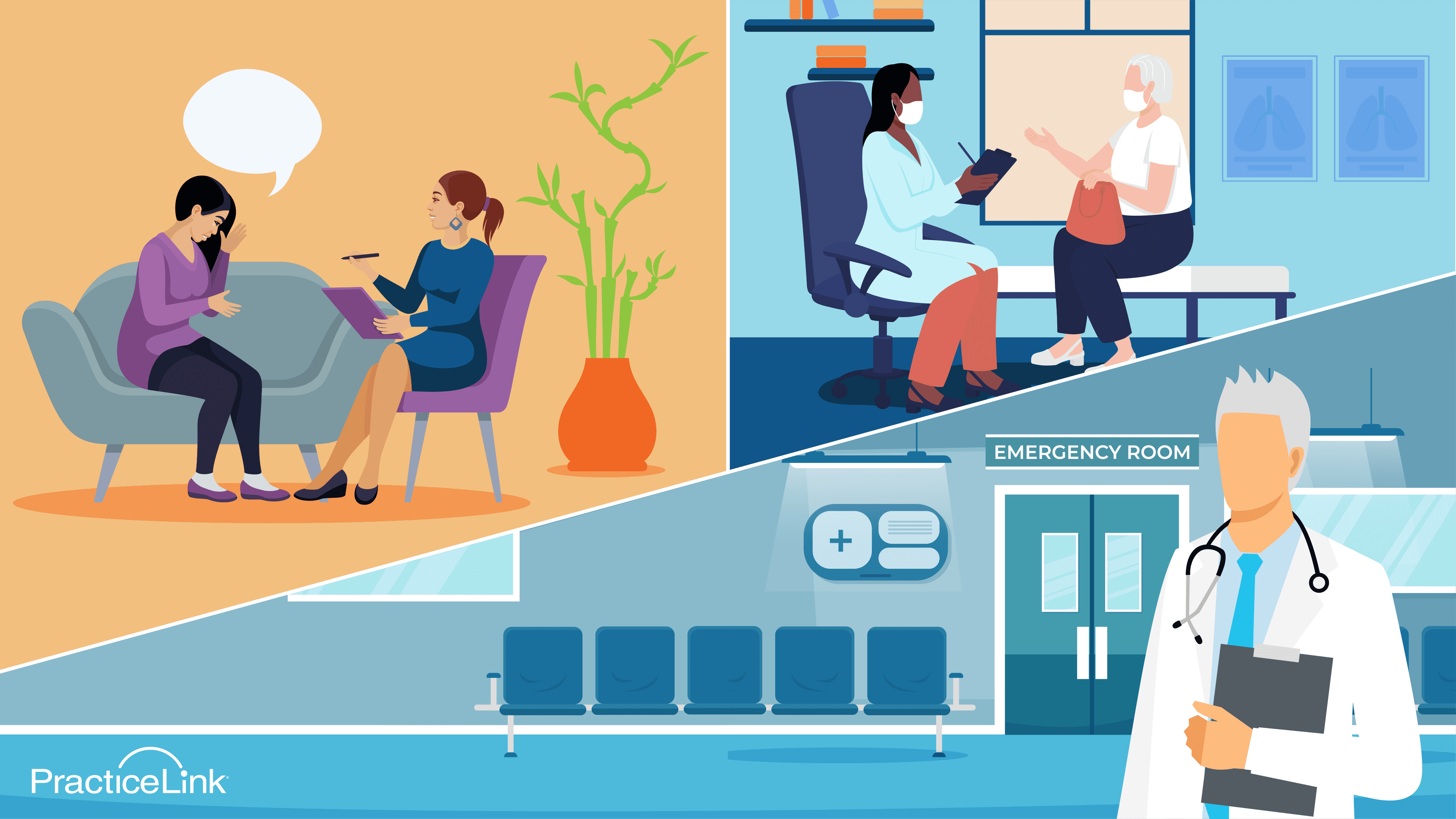 Animated image of physicians and medical specialties with the biggest shortage.