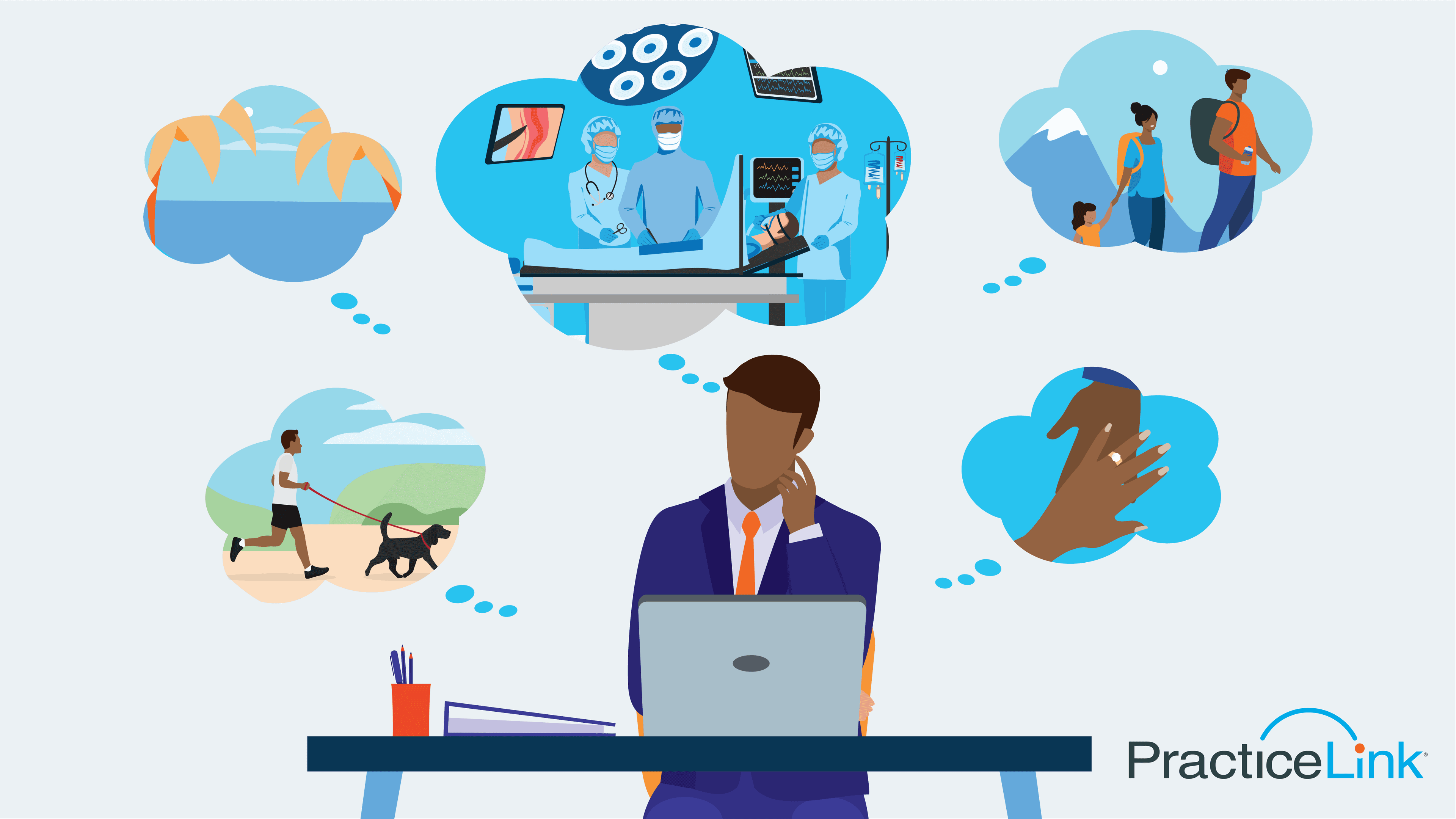Animated image of doctor pondering which type of surgeon has the best worklife balance?