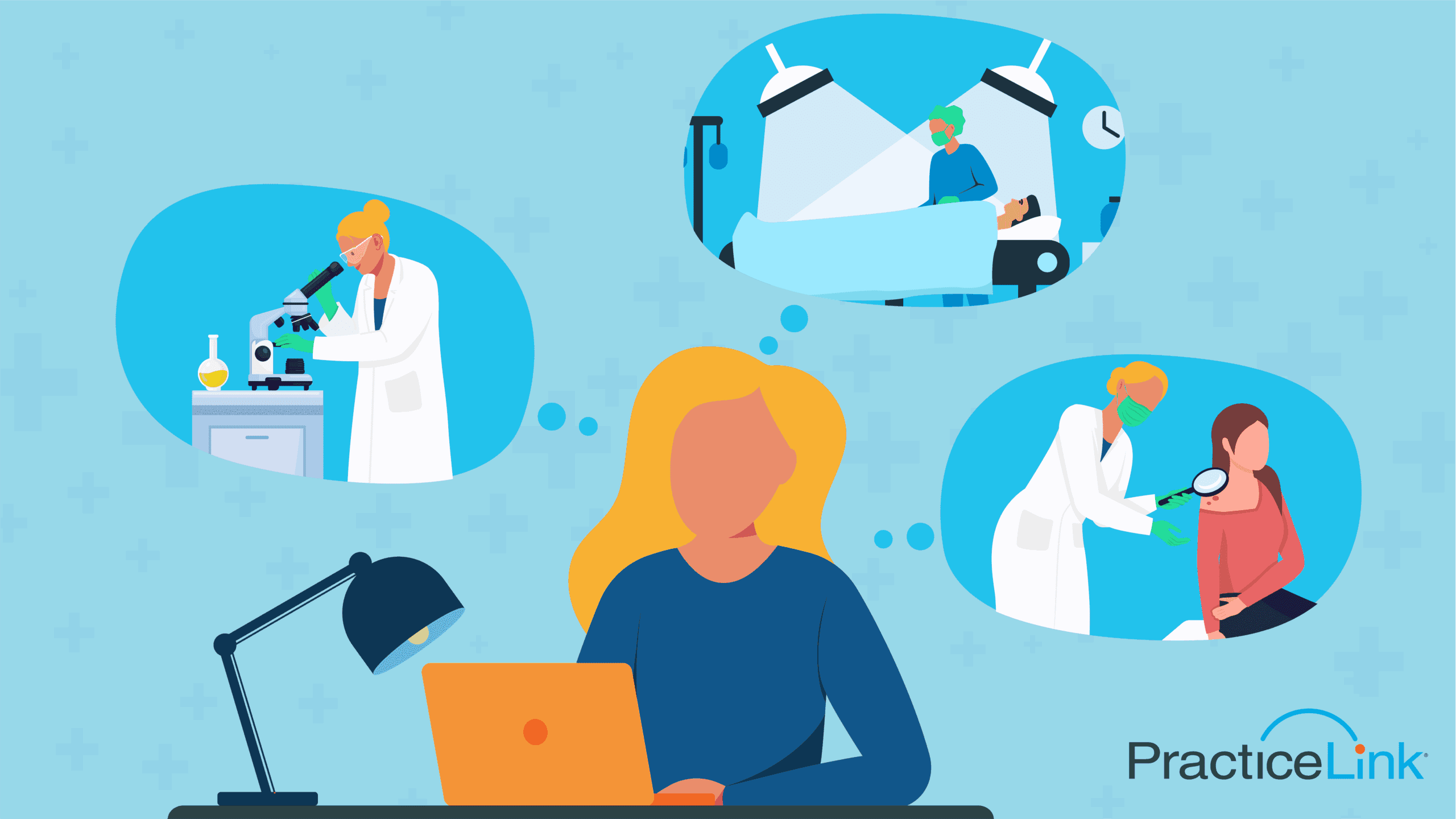 Person searching on their laptop to determine what type of dermatologist is the highest paid.