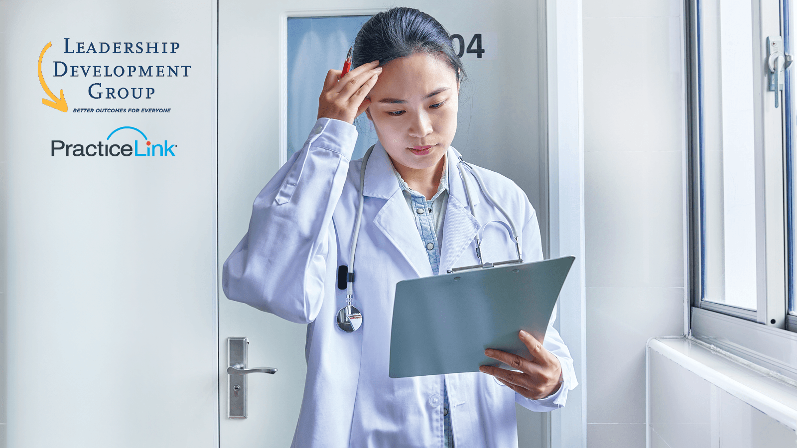 A physician in the hospital navigating problem solving.