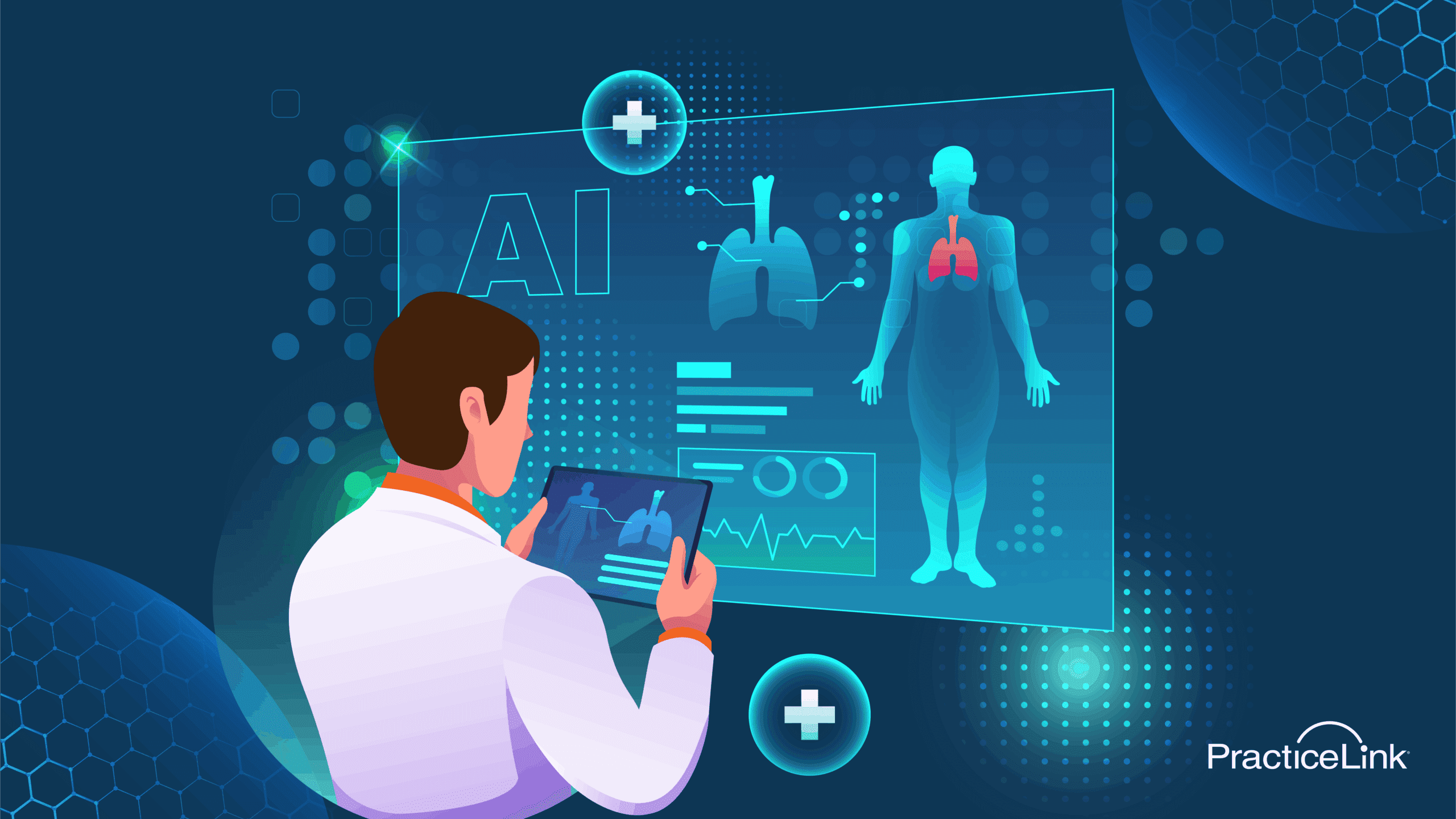 A physician utilizing AI during their everyday work.