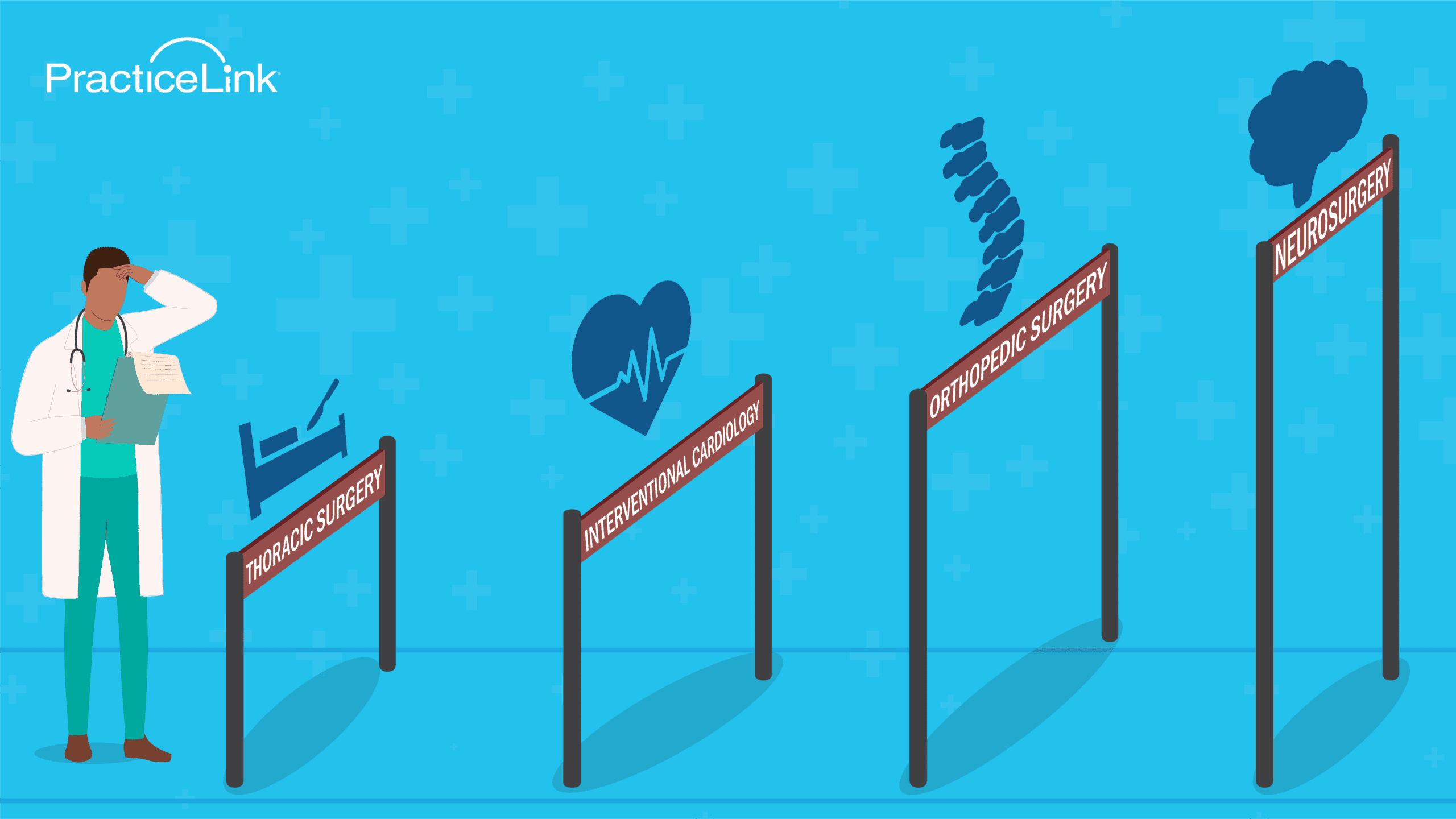 A list of medical specialities representing which medical board is the hardest.