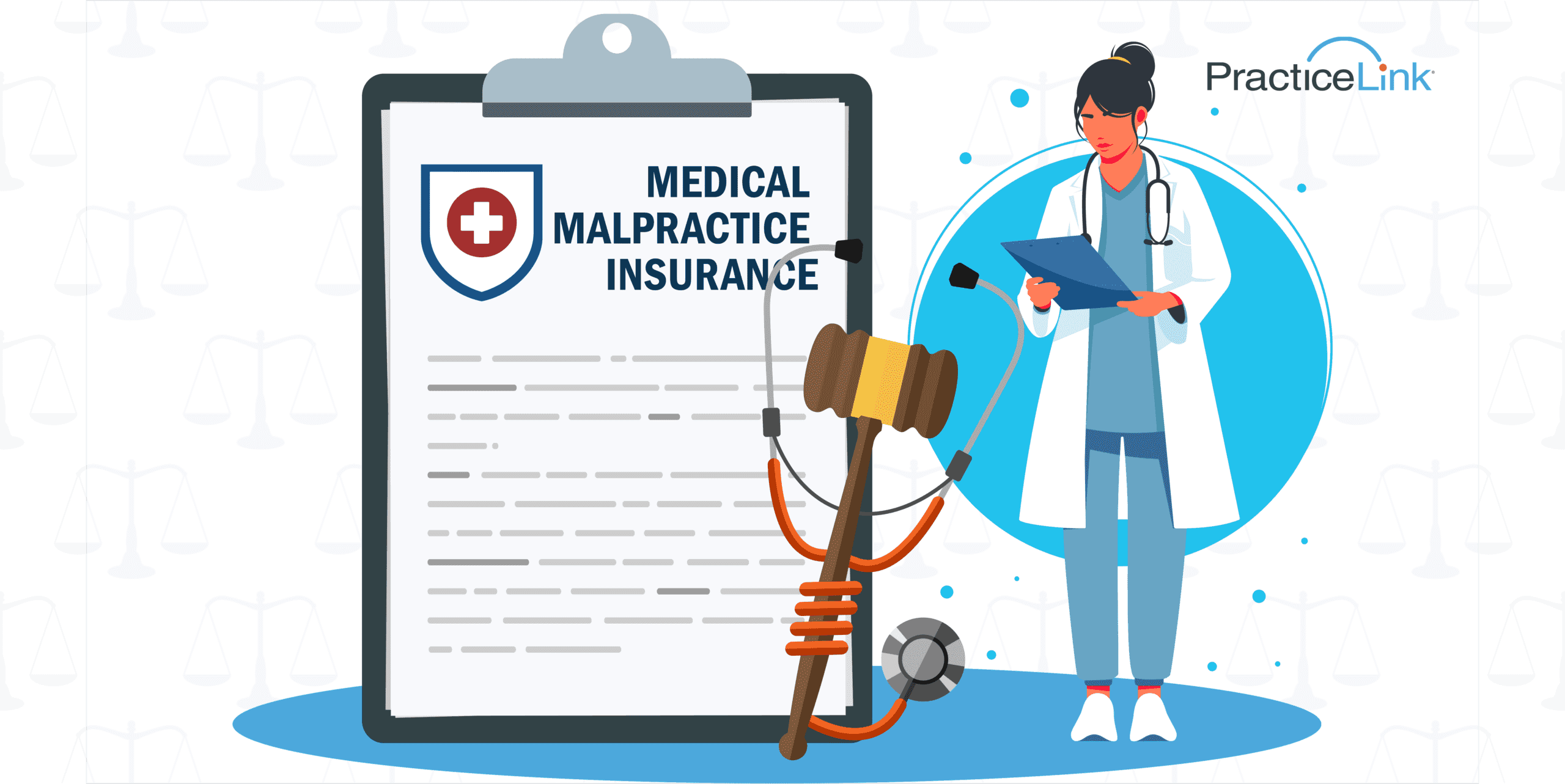 A physician studying documents to answer the question, "Is medical malpractice insurance worth it?"