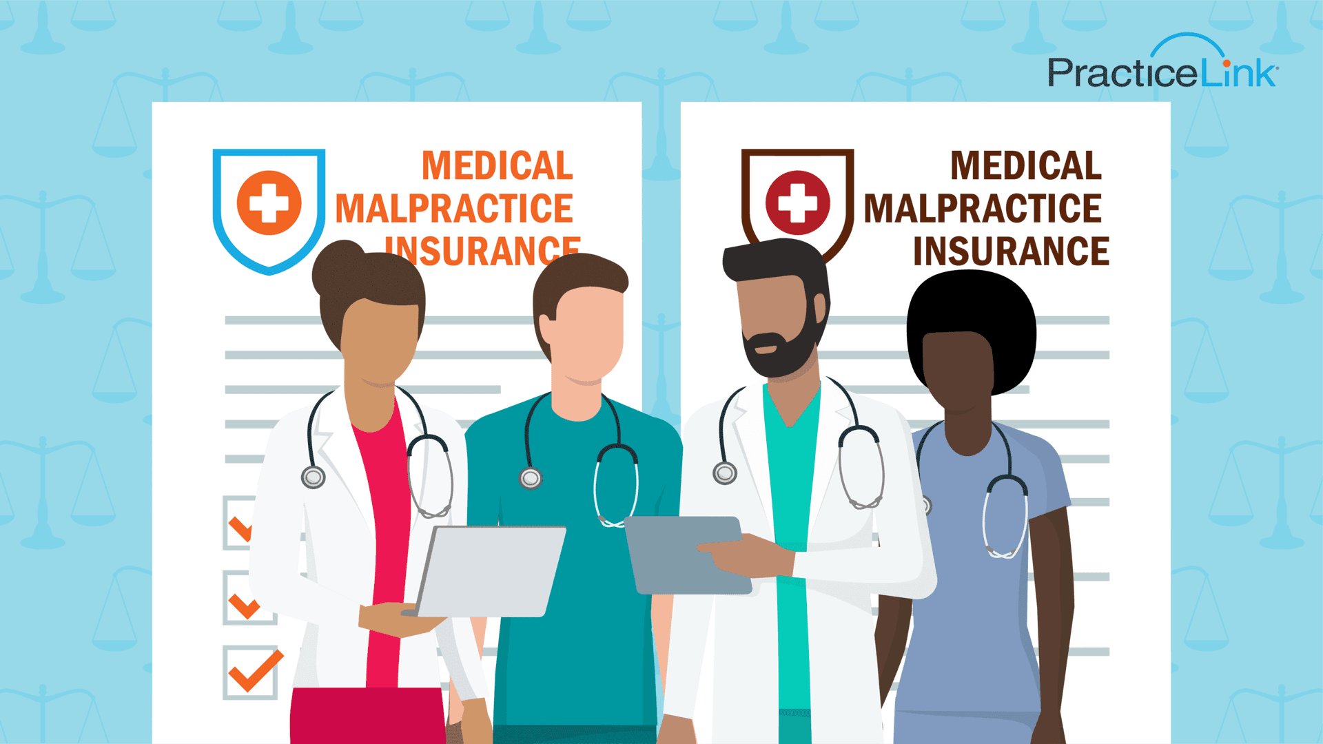 Physicians discussing the best medical malpractice insurance options.