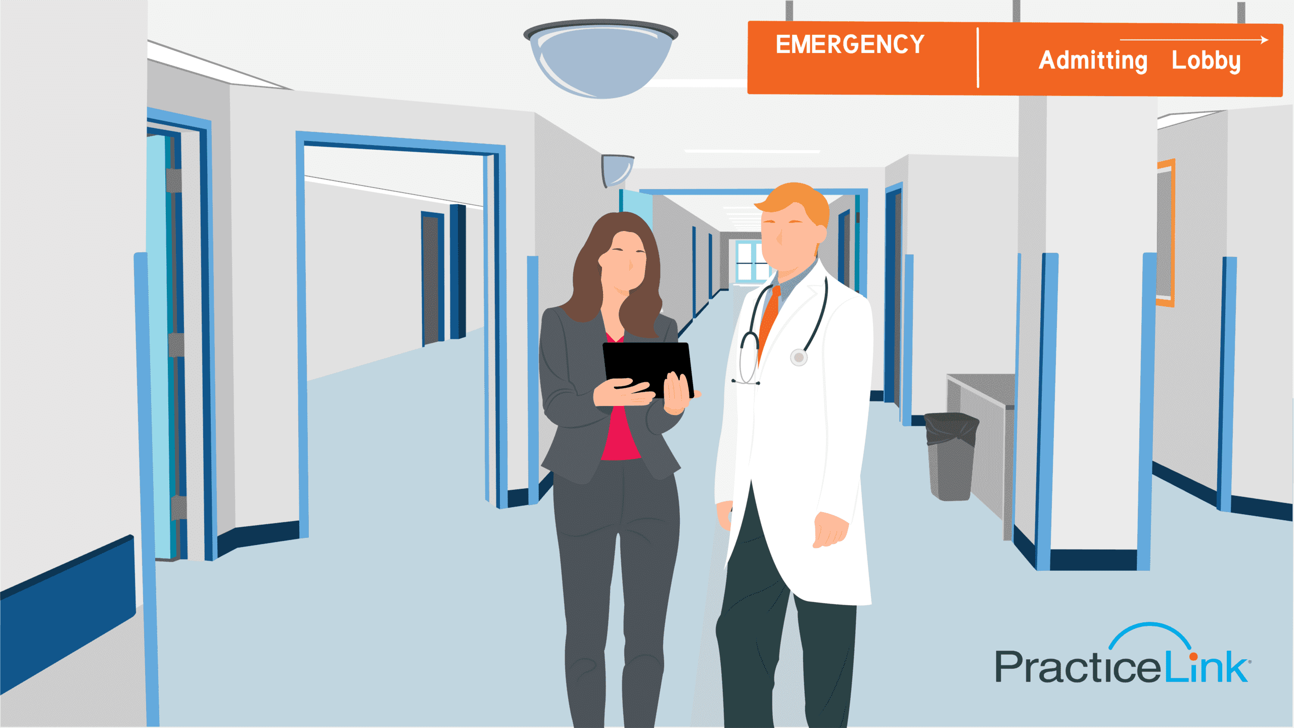 A physician showcasing physician on-site interview etiquette and itinerary.