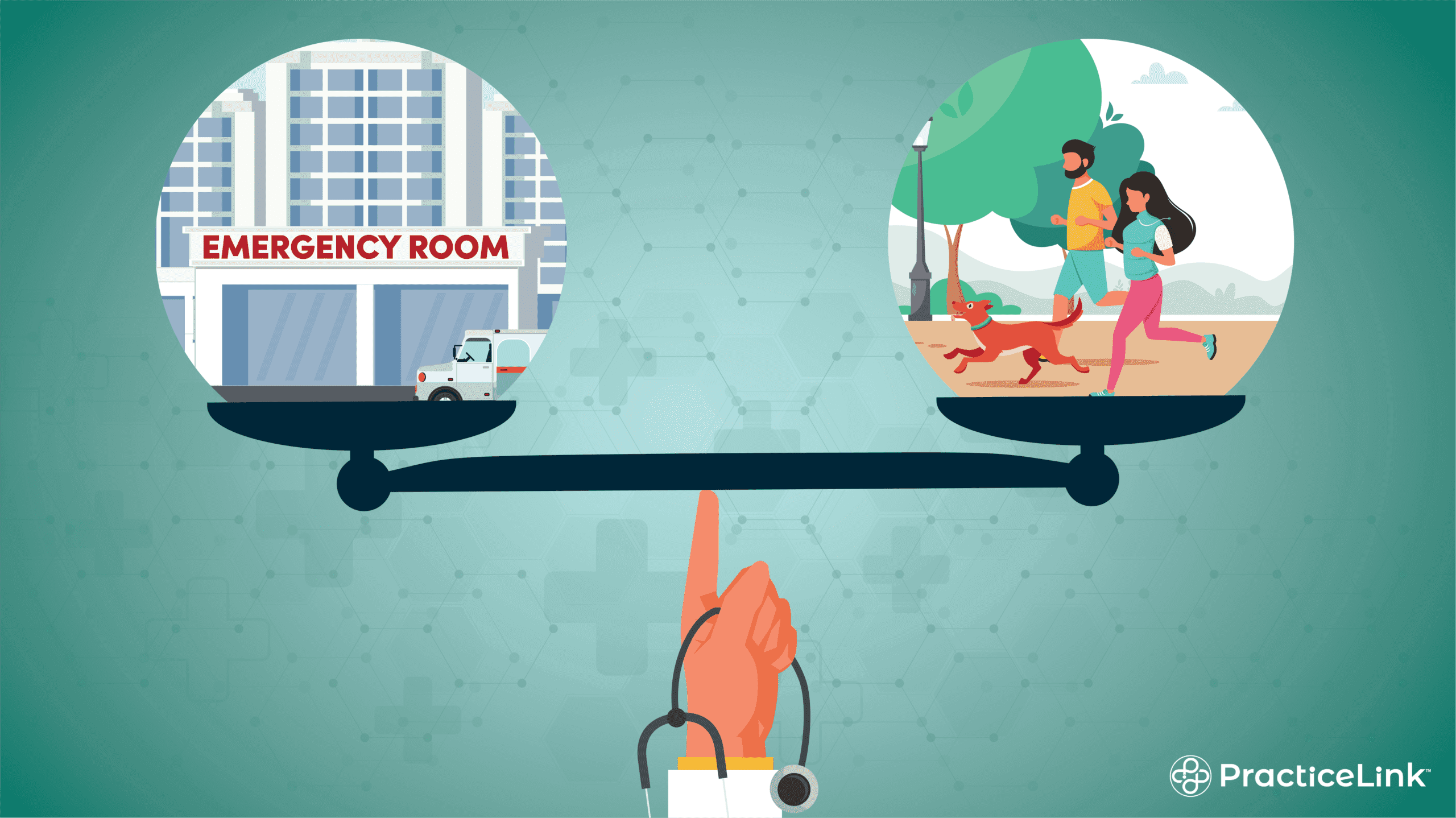An image signifying an emergency medicine physician attempting to balance their personal and professional life.