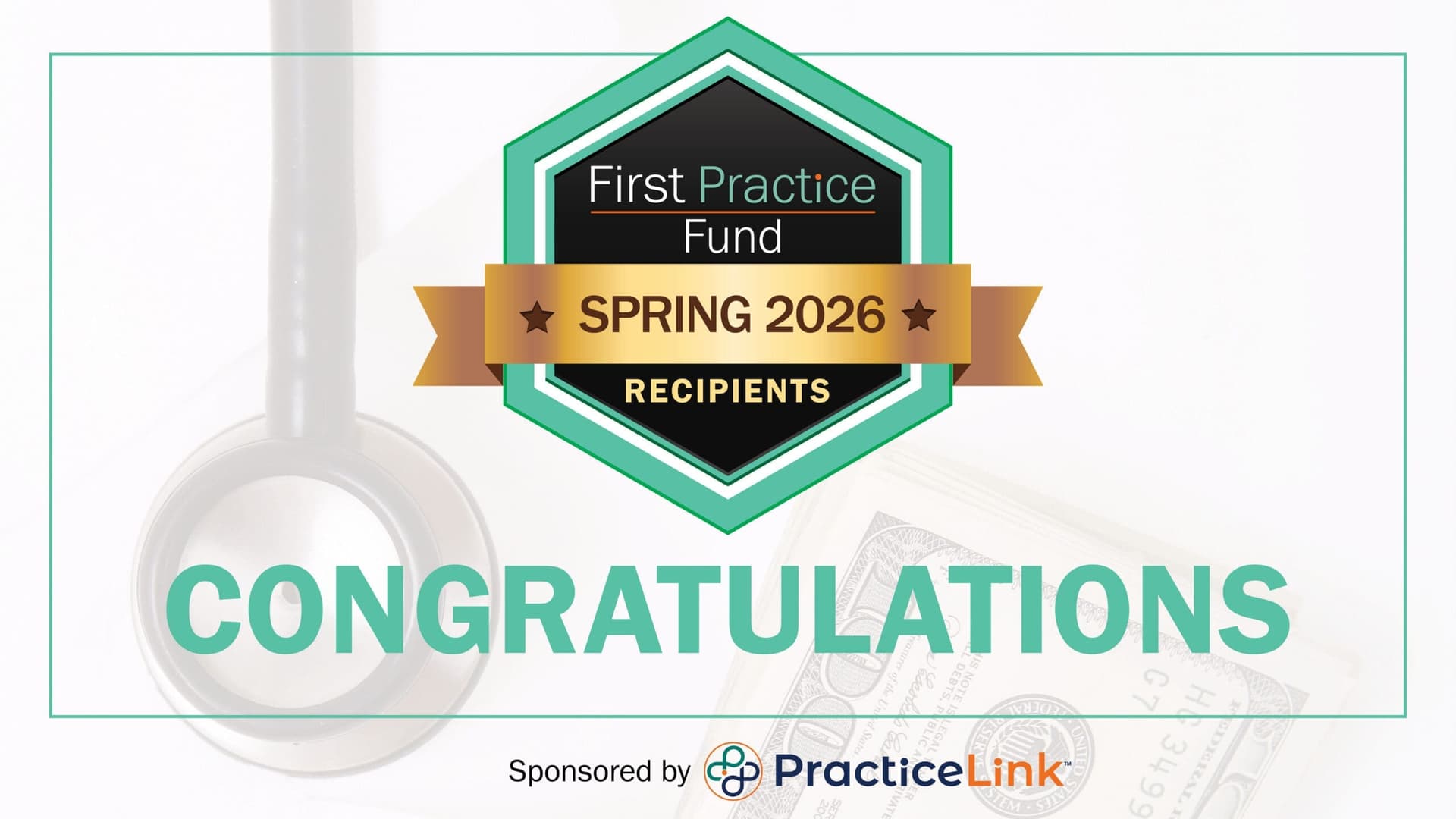 Spring 2026 First Practice Fund Scholarship Recipients