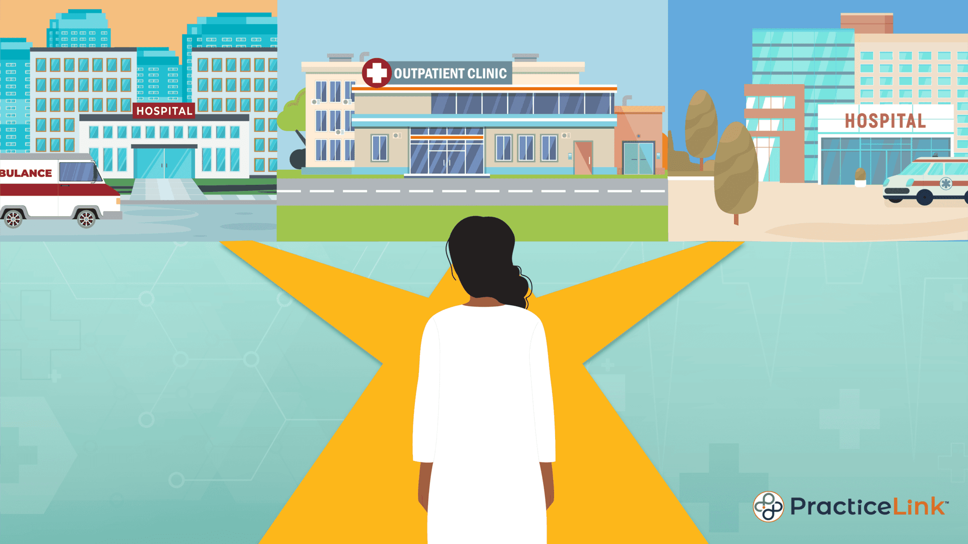 A physician pondering whether to work at multiple hospitals or an outpatient clinic, signifying the high demand for cardiologists.