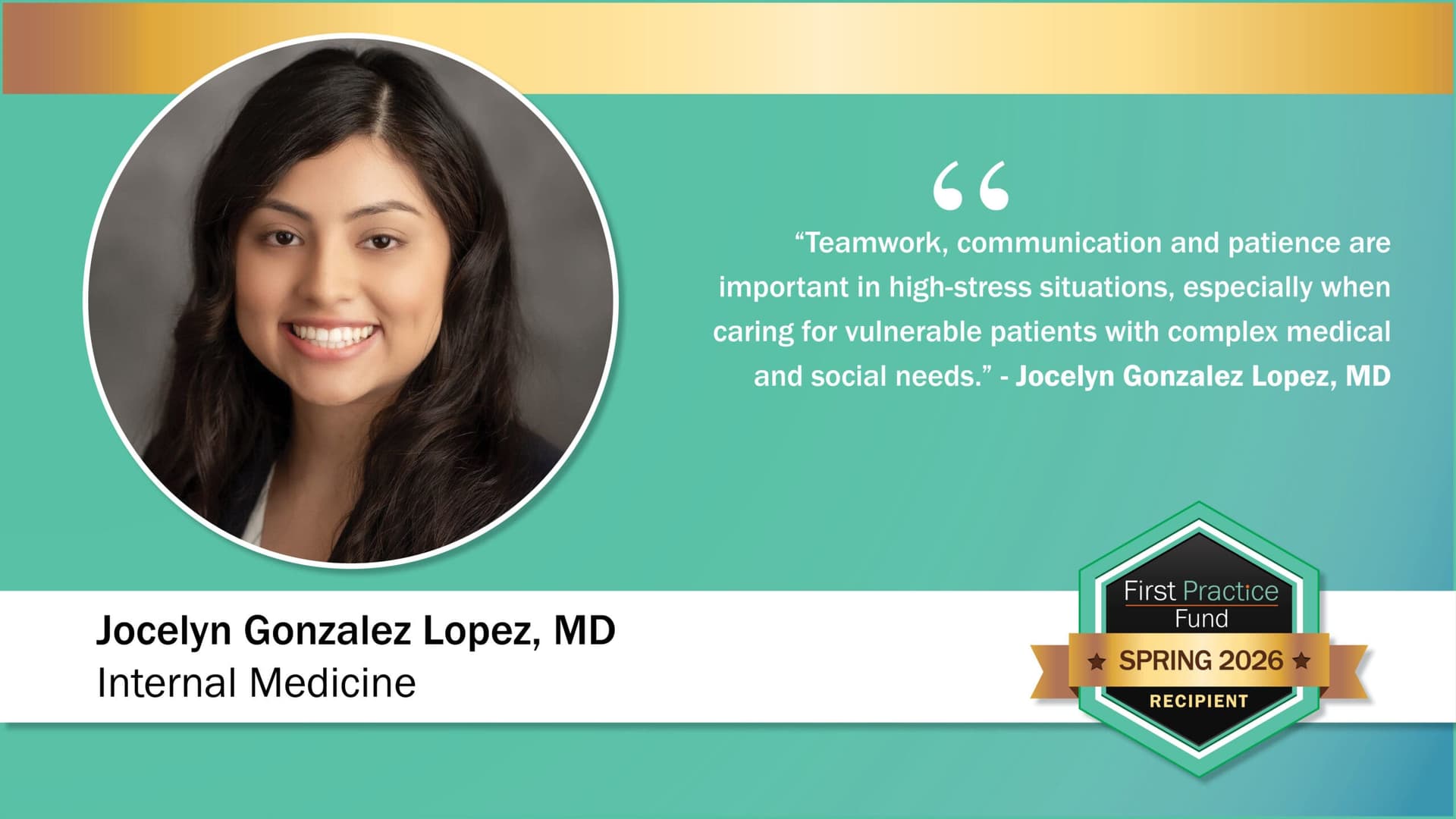 Meet Jocelyn Gonzalez Lopez, First Practice Fund recipient